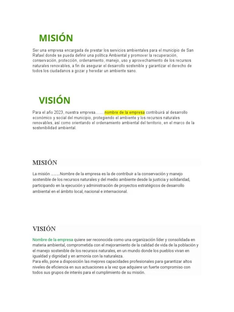 Misión Y Vision | PDF