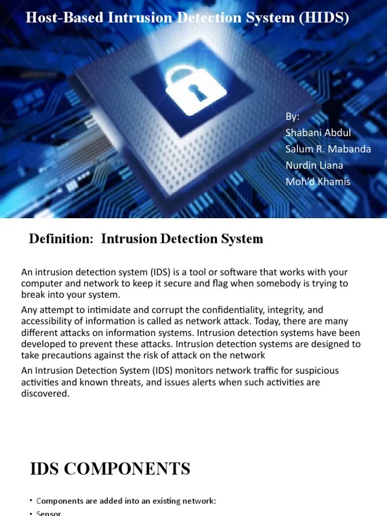 Host Based Intrusion Detection System (HIDS) - Ver2 | PDF ...