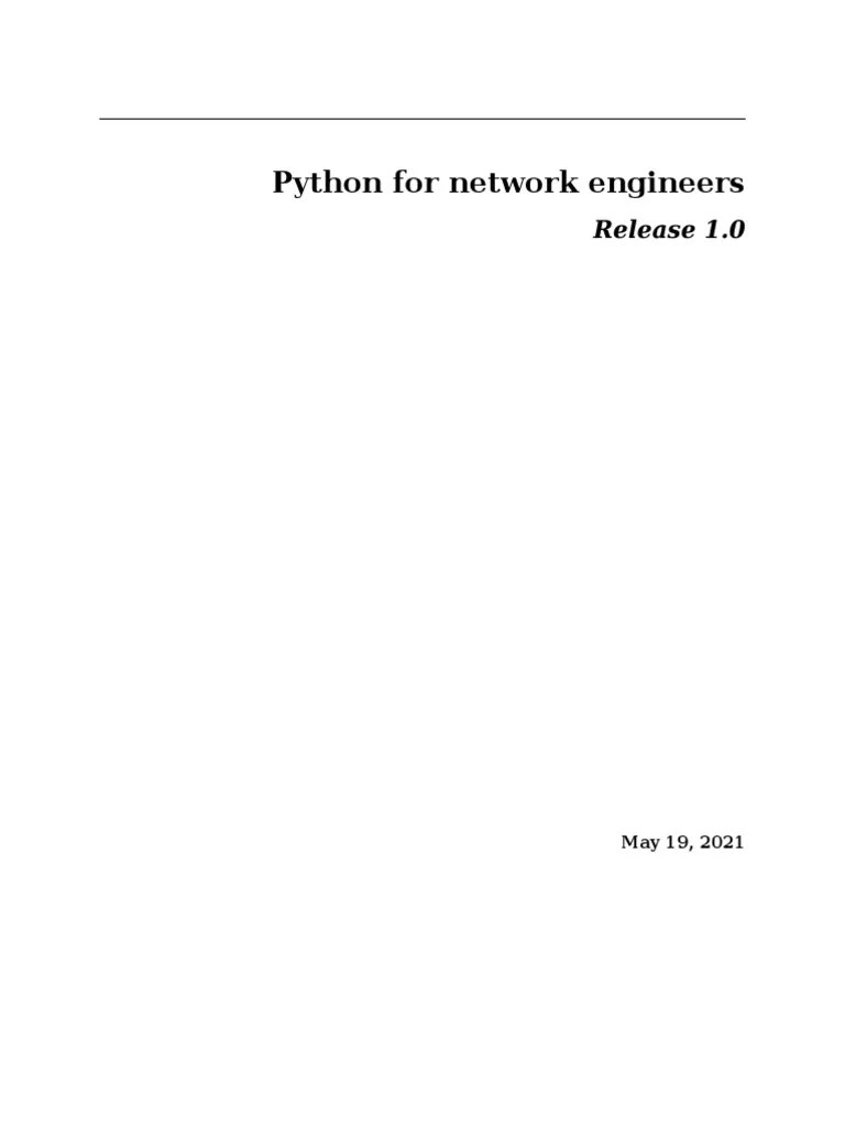 Python For Network Engineers | Download Free PDF | Regular Expression ...