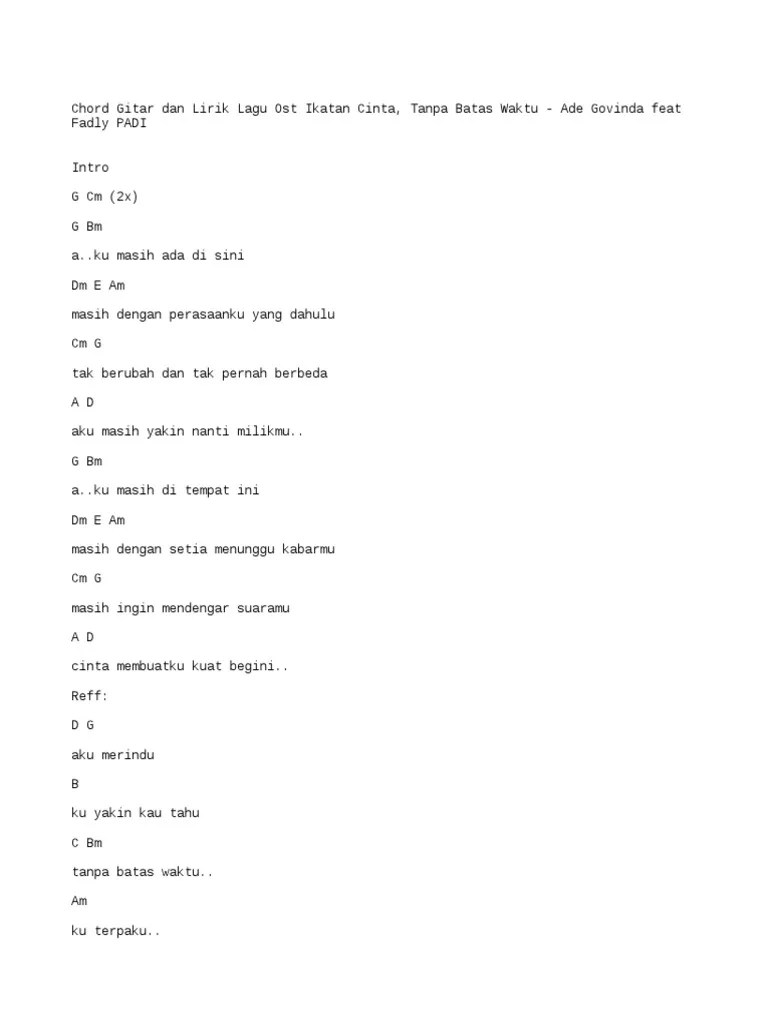 Download lagu gratis, gudang lagu mp3 indonesia, lagu barat terbaik. Kunci Gitar Tanpa Batas Waktu Pdf
