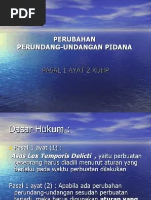 Iii - Berlakunya Perundang - Undangan Pidana Menurut Waktu | PDF