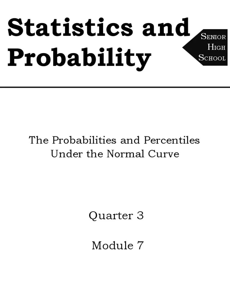 Stat And Prob Q3 Module 7 | PDF | Percentile | Normal Distribution