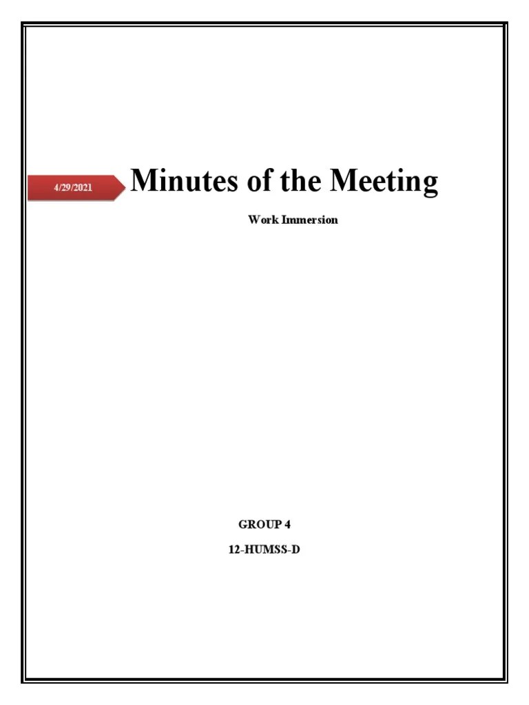 Minutes Of The Meeting | PDF | Cyberspace | Software