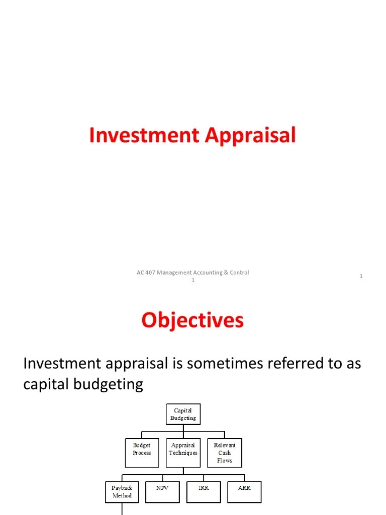 Topic 4 - Investment Appraisal | PDF | Capital Budgeting | Net Present Value