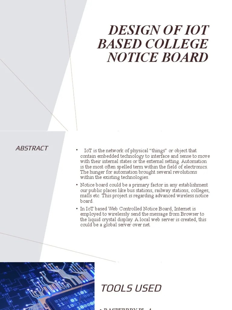 Iot Based Notice Board Using Raspberry Pi At Mike Fahey Blog