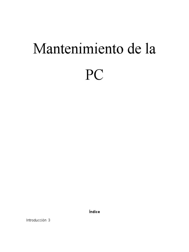 Trabajo Mantenimiento PC | PDF | Hardware De La Computadora | USB