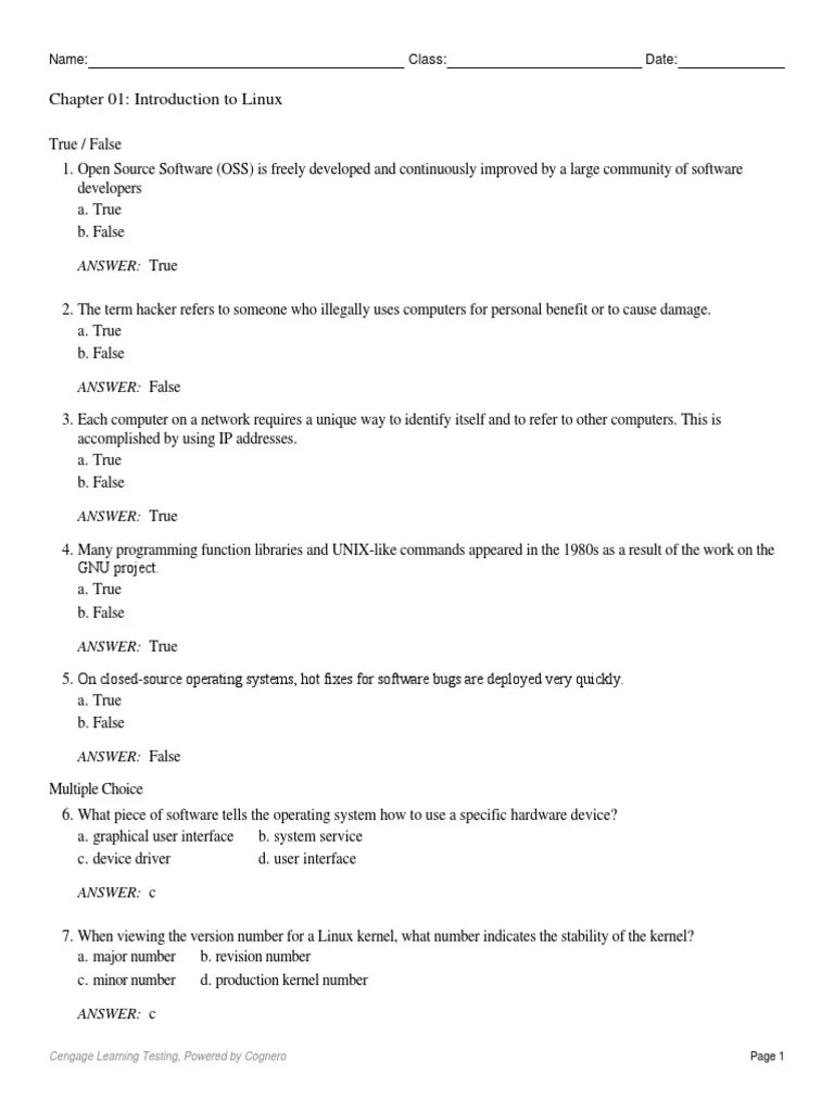 Chapter 01 Introduction To Linux | PDF | Operating System | Linux
