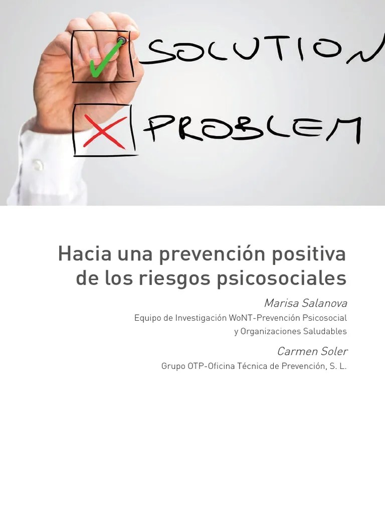 Hacia Una Prevención Positiva De Los Riesgos Psicosociales | PDF | Psicología Industrial Y ...