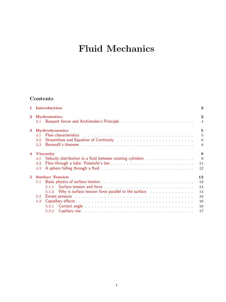 Fluid Mechanics: 1 2 Hydrostatics | PDF | Buoyancy | Fluid Dynamics