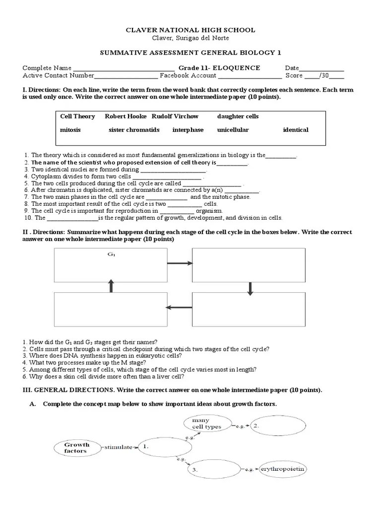 General Biology 1 Cell Theoryquiz | PDF | Cell Cycle | Cell Growth