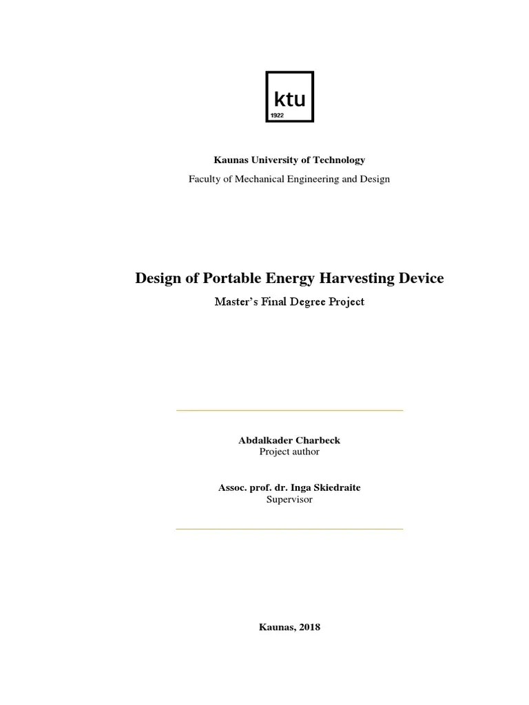 Portable Energy Harvesting Devices | PDF | Energy Harvesting ...