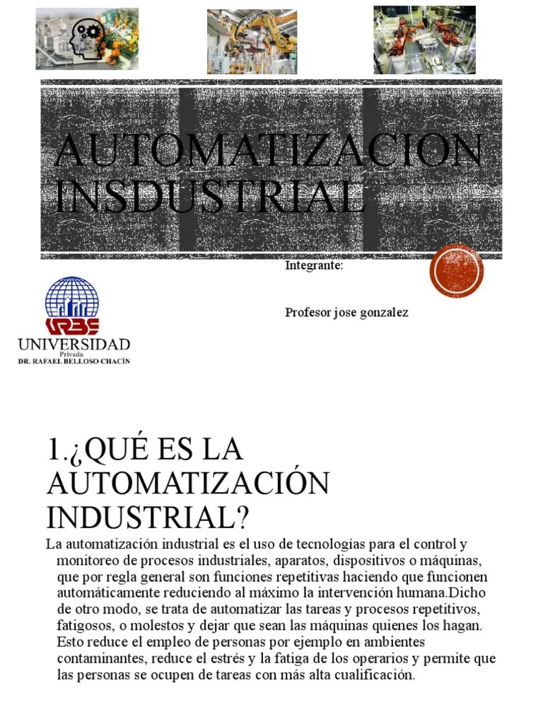 Automatizacion Industrial | PDF | Automatización | Planificación De ...