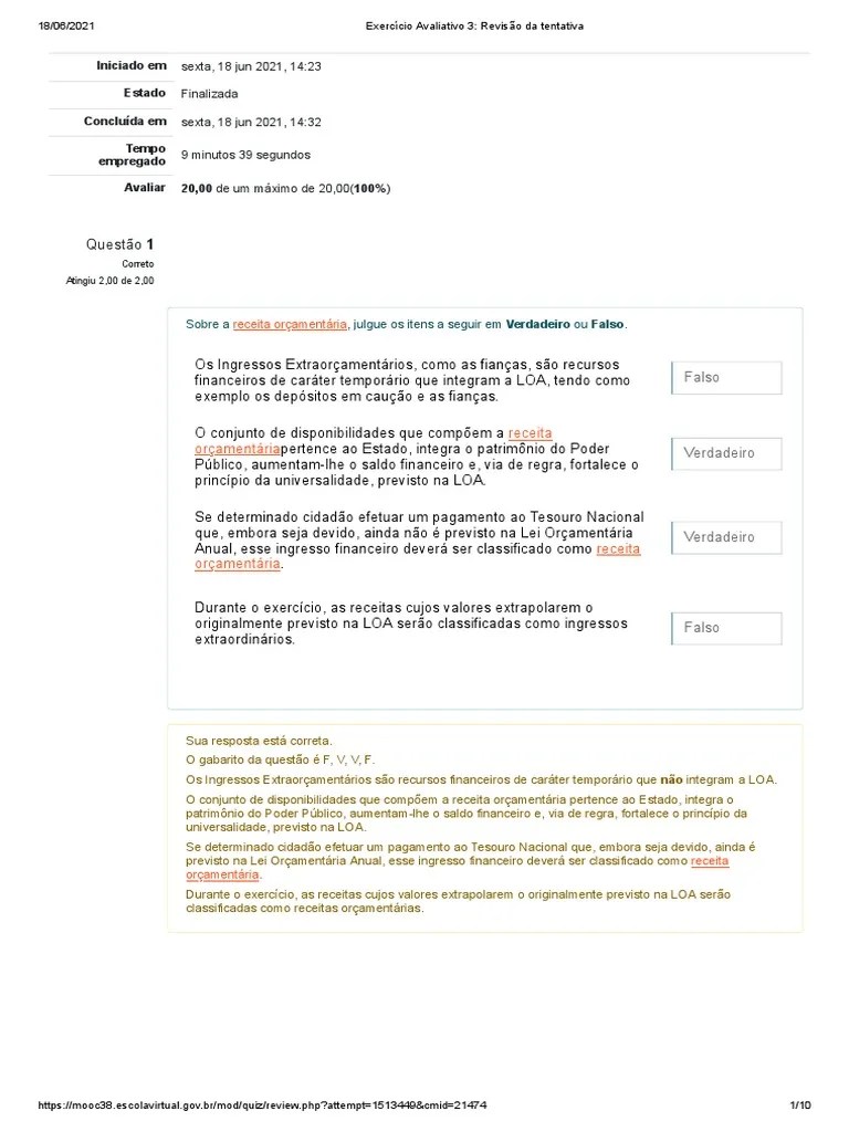 Exercício Avaliativo 3_ Orçamento Público | PDF | Orçamento | Política