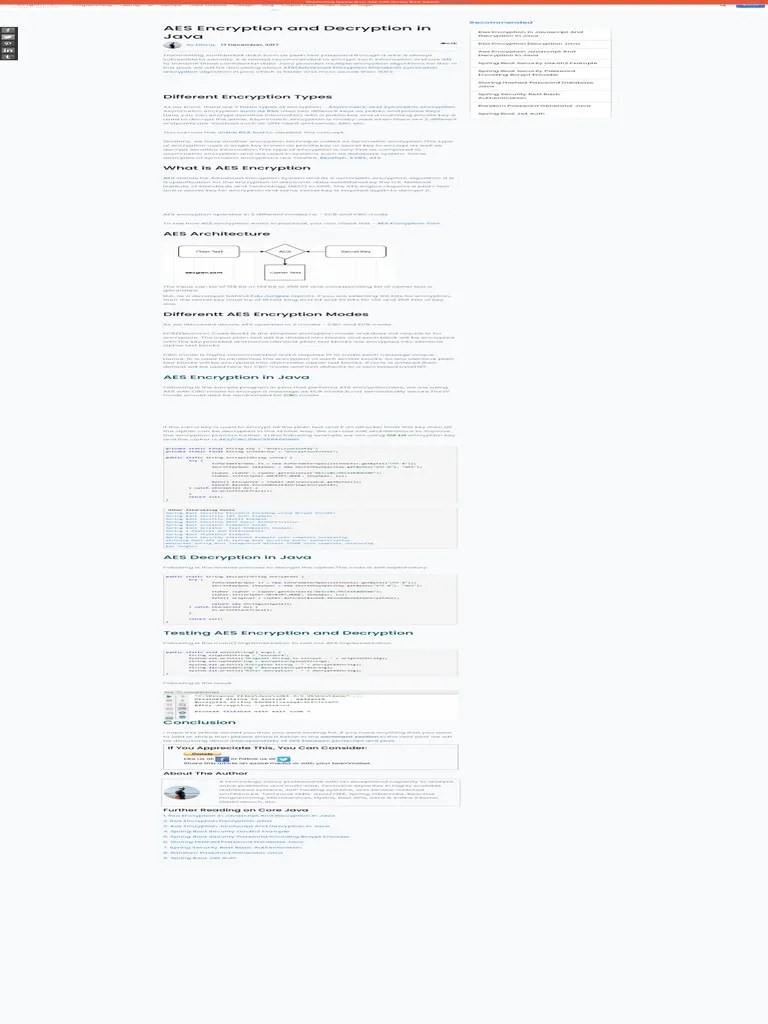AES Encryption And Decryption In Java - DevGlan | PDF | Cryptography ...