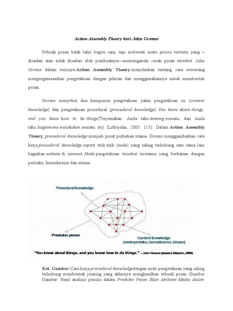 Action Assembly Theory Dari John Greene | PDF