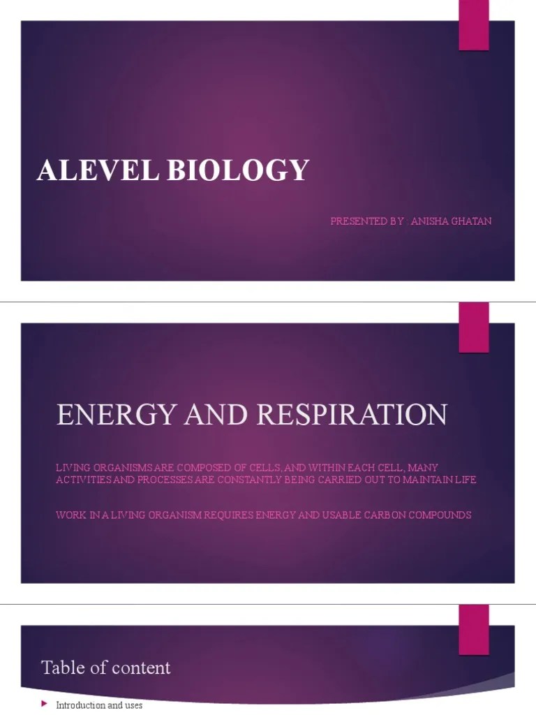 Cie Alevel Biology | PDF | Cellular Respiration | Adenosine Triphosphate
