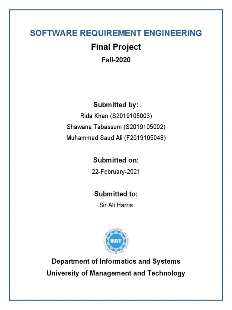 Software Requirement Engineering Project | PDF | Use Case | Databases