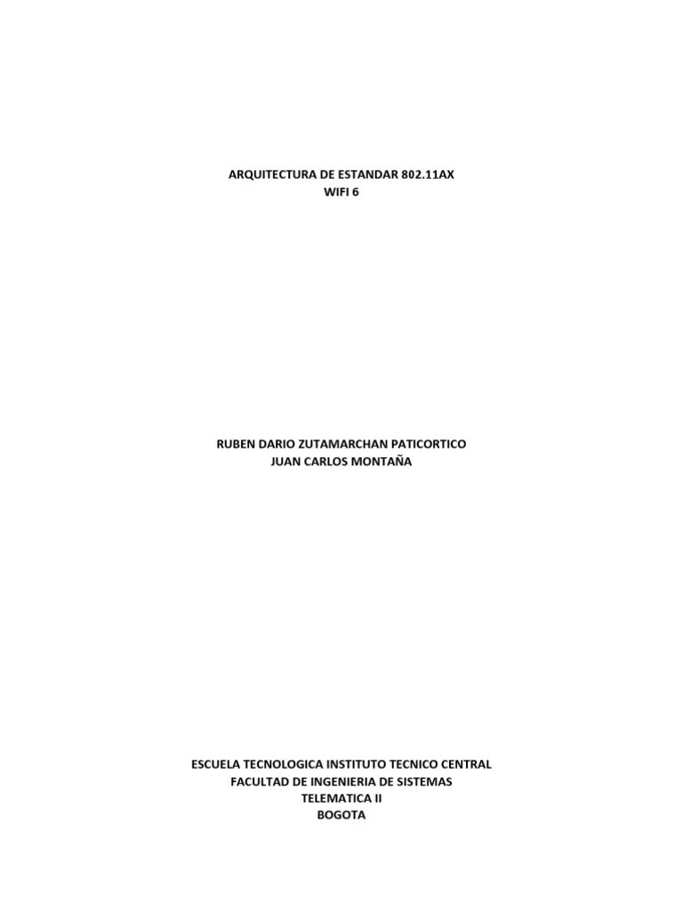 ARQUITECTURA DE ESTANDAR 802.11ax | PDF | Ieee 802.11 | Wifi