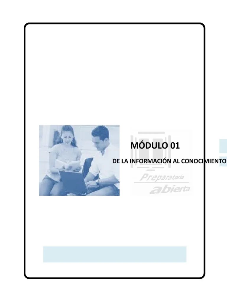 1-Guía Módulo-01 De La Información Al Conocimiento | PDF | Puntuación ...