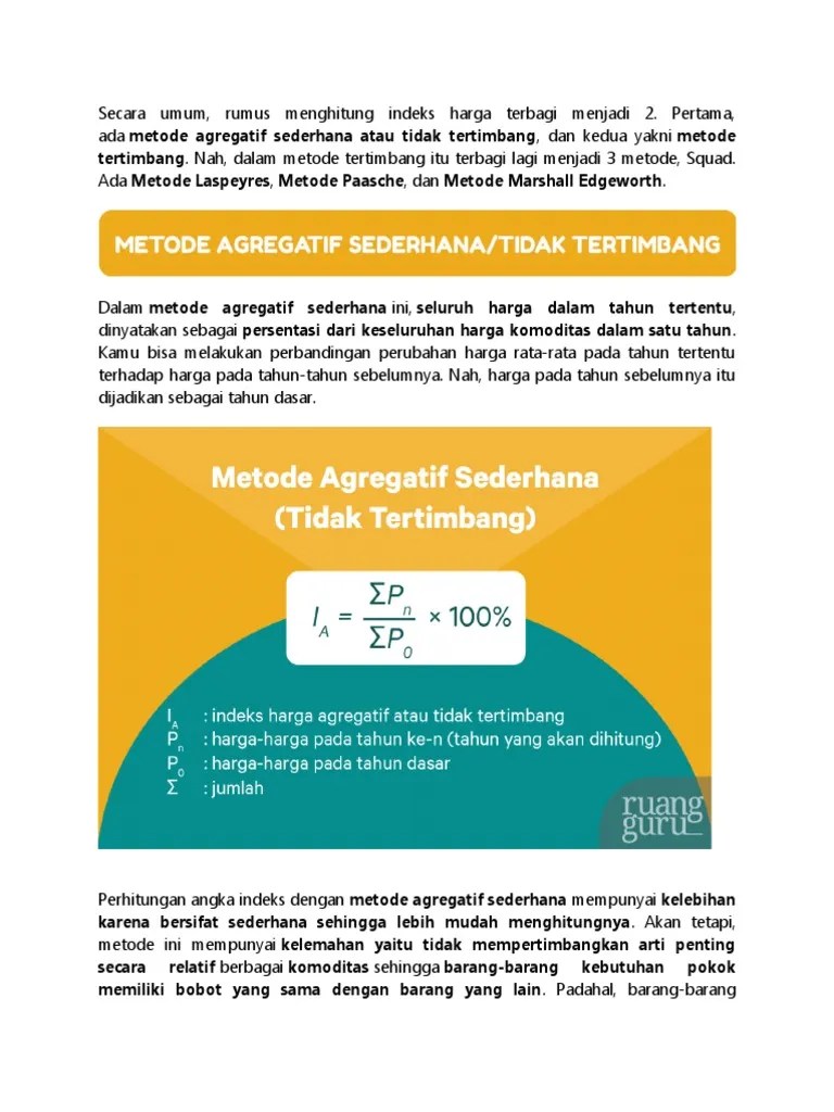 Catatan Indeks Harga | PDF
