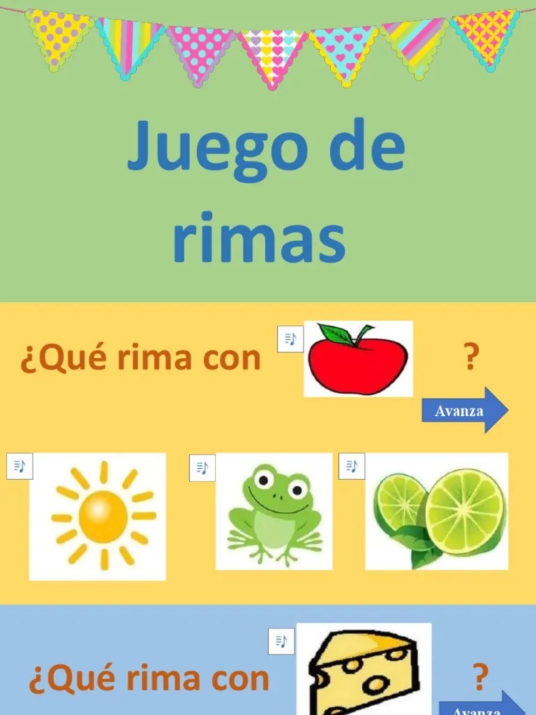 La máquina de las rimas. Juego De Rimas 7467 Pdf