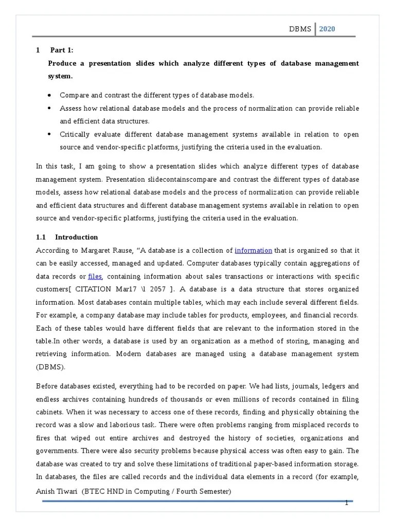 Assignment | PDF | Relational Database | Databases