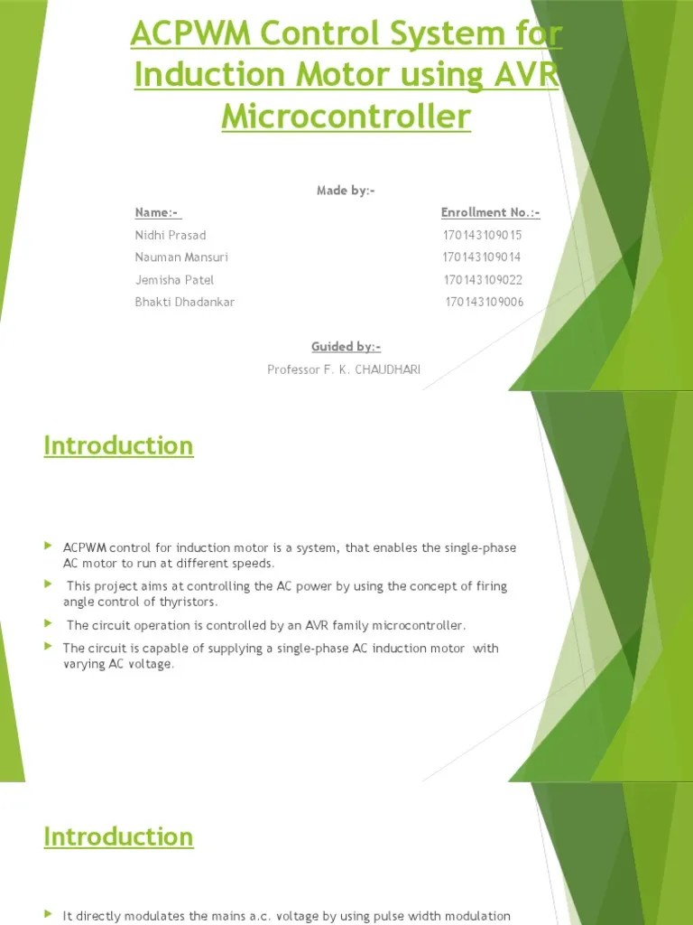 ACPWM Control System For Induction Motor Using AVR Microcontroller | PDF