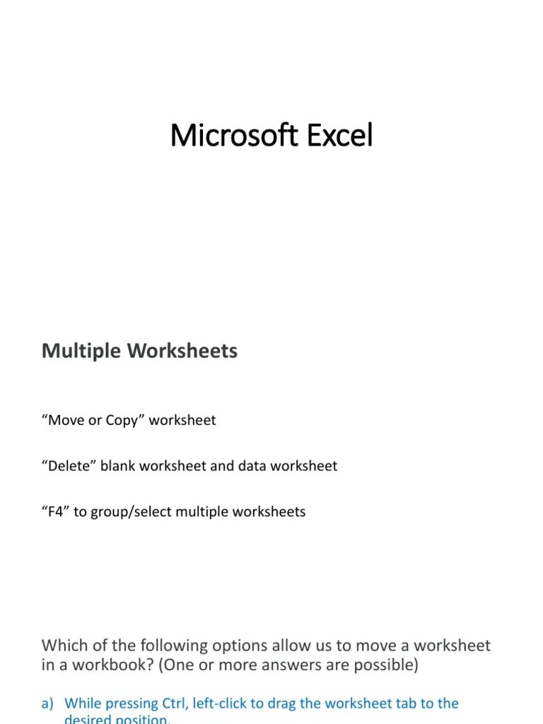 Microsoft Excel | PDF | Microsoft Excel | Worksheet