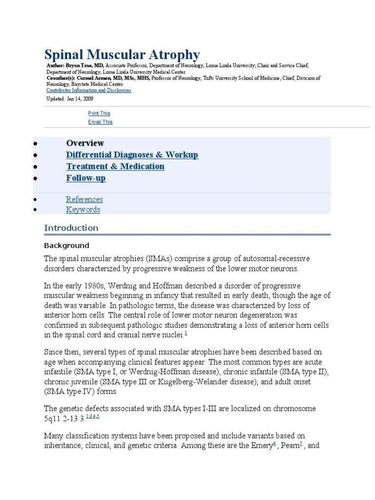 Spinal Muscular Atrophy | PDF | Neurological Disorders ...