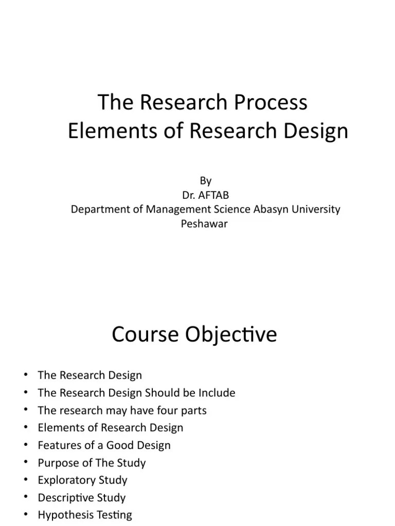 A Comprehensive Guide To Elements Of Research Design | PDF | Research ...