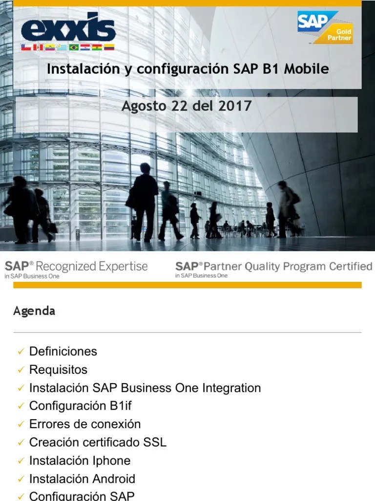 Configuracion Integration Sap Business One Mobile | PDF | Aplicación ...