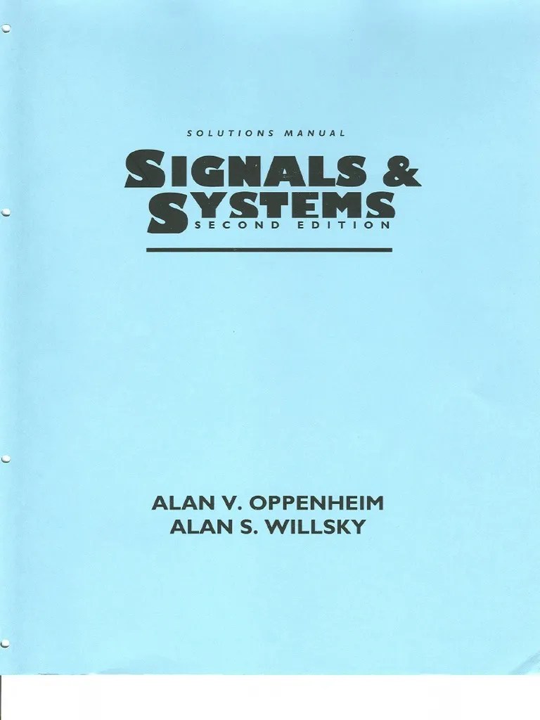 Signals And Systems 2nd Ed - Oppenheim-Solutions | PDF