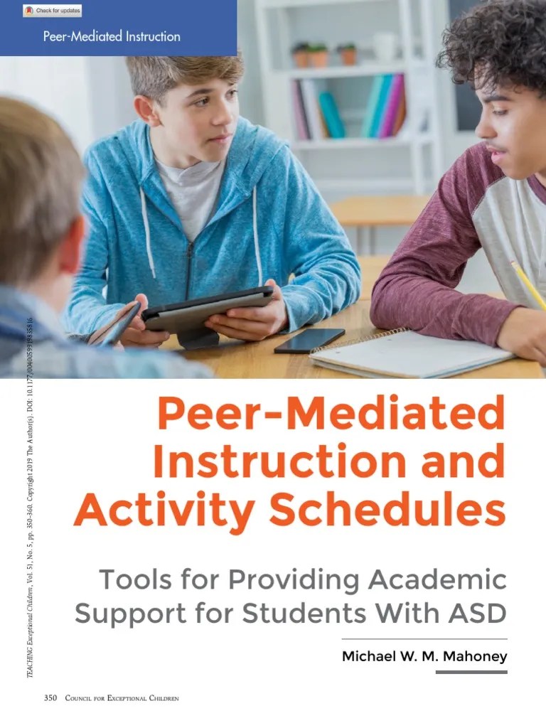 Peer Mediated Instruction Article | Download Free PDF | Autism Spectrum ...