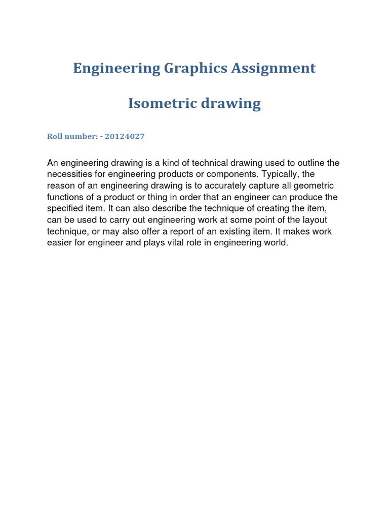 Engineering Graphics Assignment | PDF