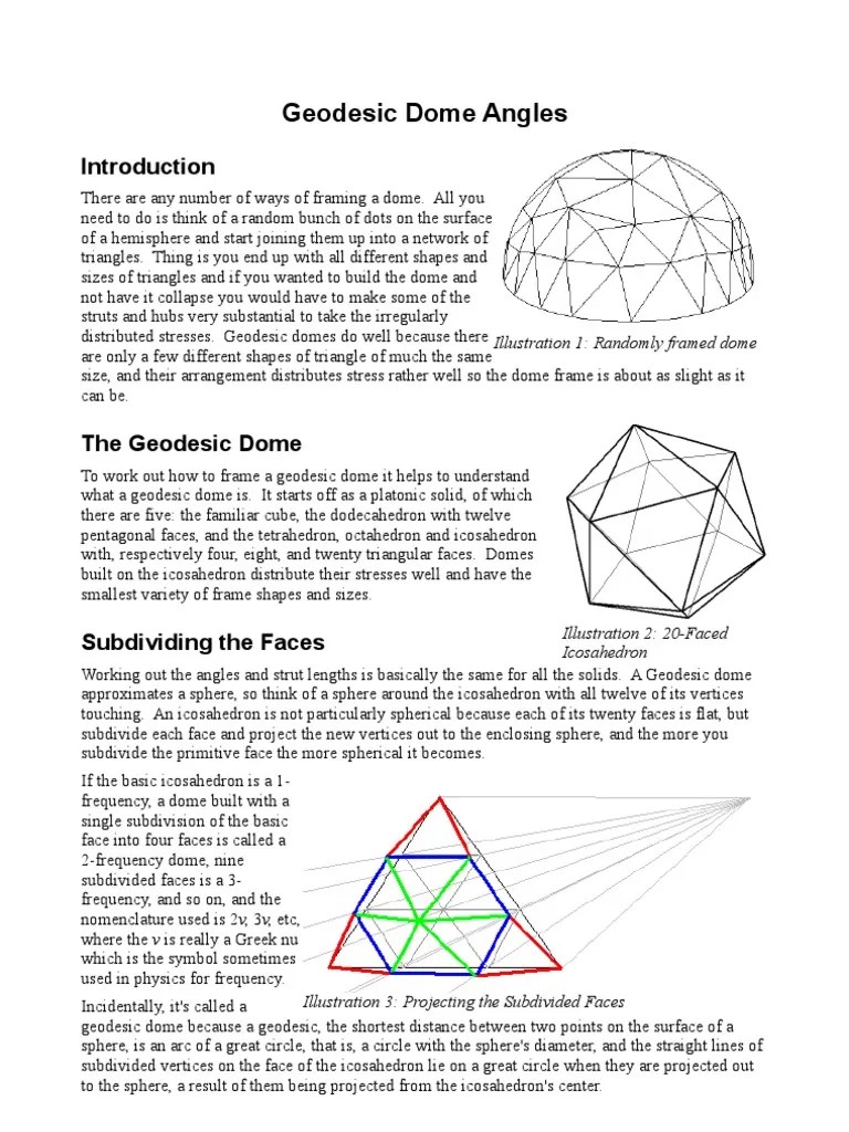Geodesic Domes | PDF | Triangle | Sphere