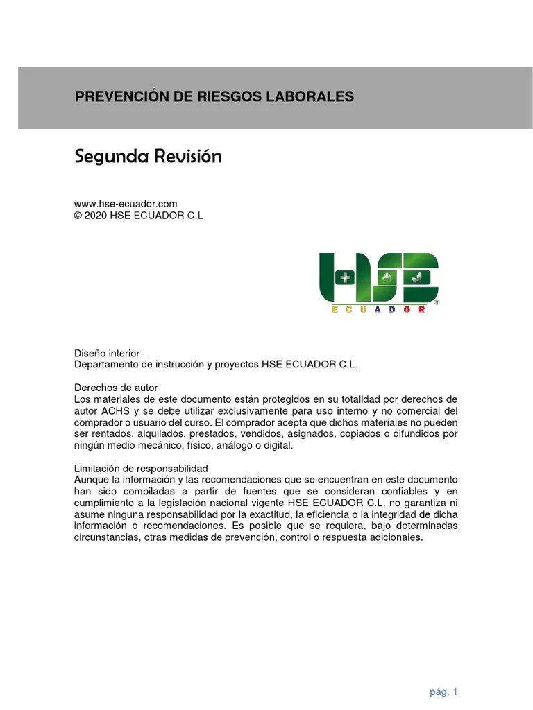 Prevencion De Riesgos Laborales Oct-2020 | PDF | Accidentes | Seguridad Y Salud Ocupacional