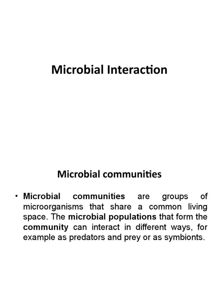 Microbial Interactions | PDF | Anaerobic Digestion | Parasitism