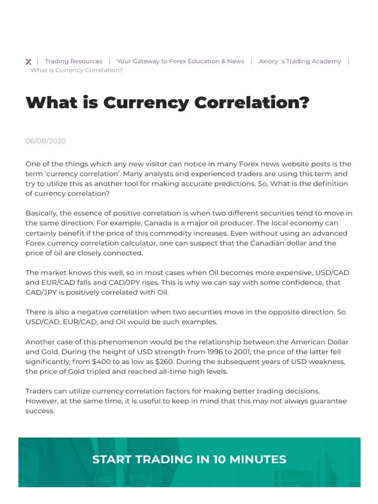 Forex Currency Correlation Indicator - What It Is And How It Works ...
