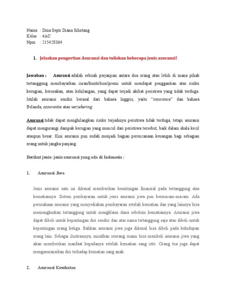 Tugas Hukum Bisnis 13 - Dina Septi Diana Sihotang - 215420364 - 4AC | PDF