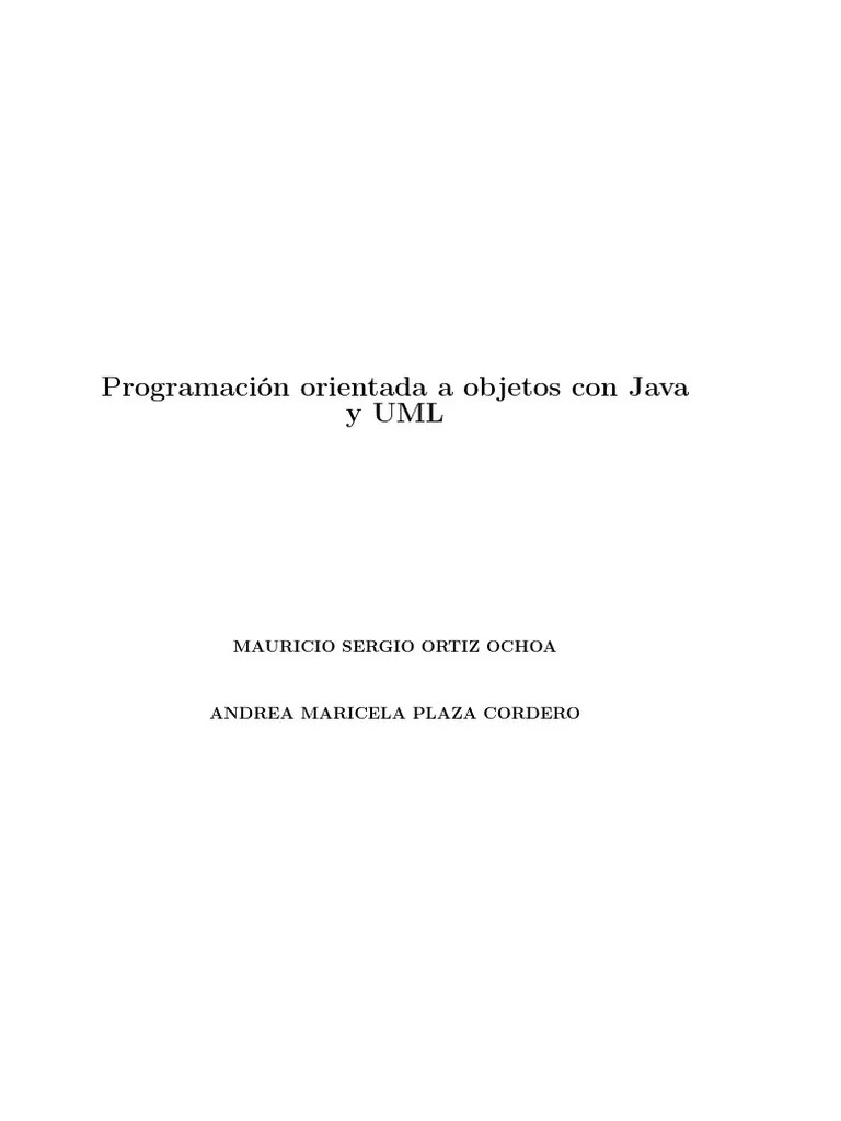 Programación Orientada A Objetos Con Java Y UML | PDF | Lenguaje De ...