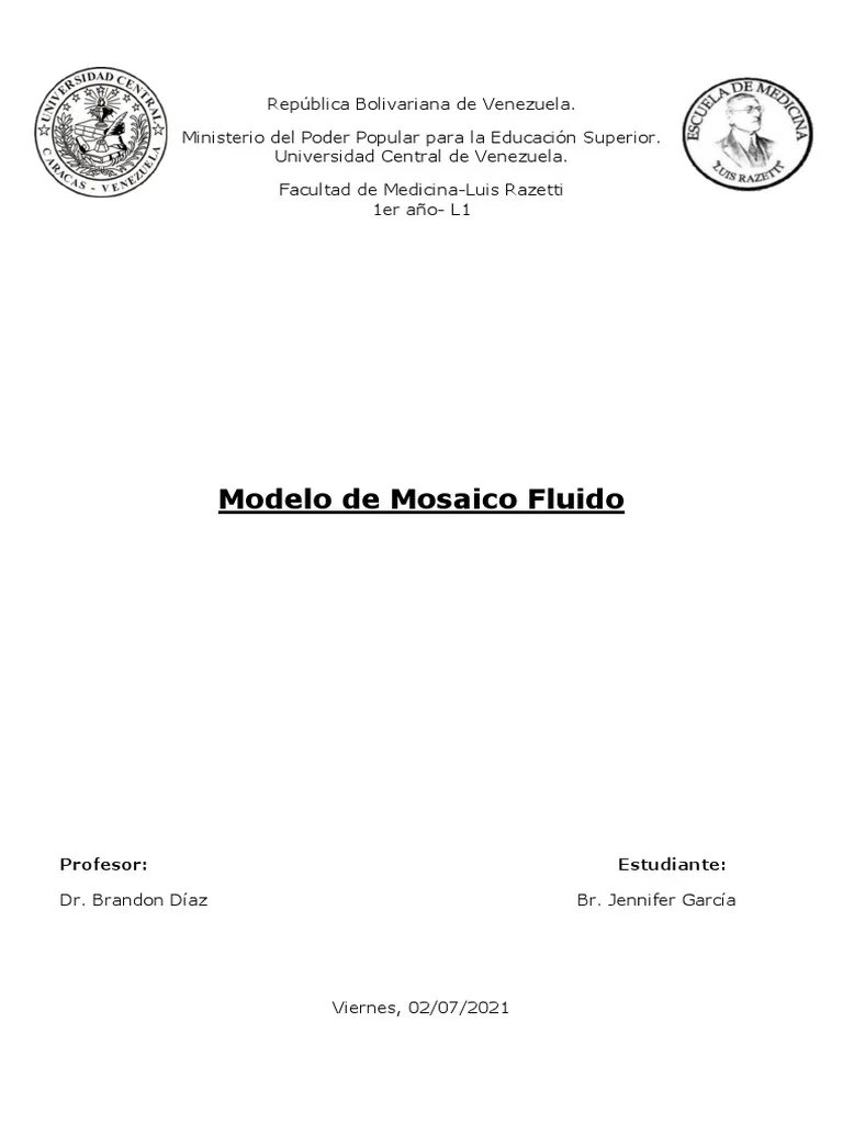 Modelo de Mosaico Fluido  PDF  Membrana celular  Bicapa lipdica.