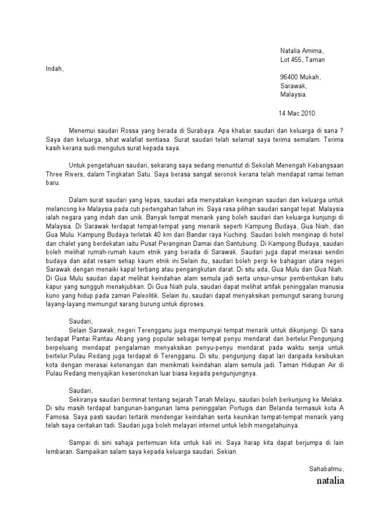 Bersama ini saya mengajukan surat lamaran pekerjaan kepada bapak/ibu pimpinan pt. Contoh Surat Kiriman Tidak Rasmi Untuk Sahabat Letter 7saudara Com