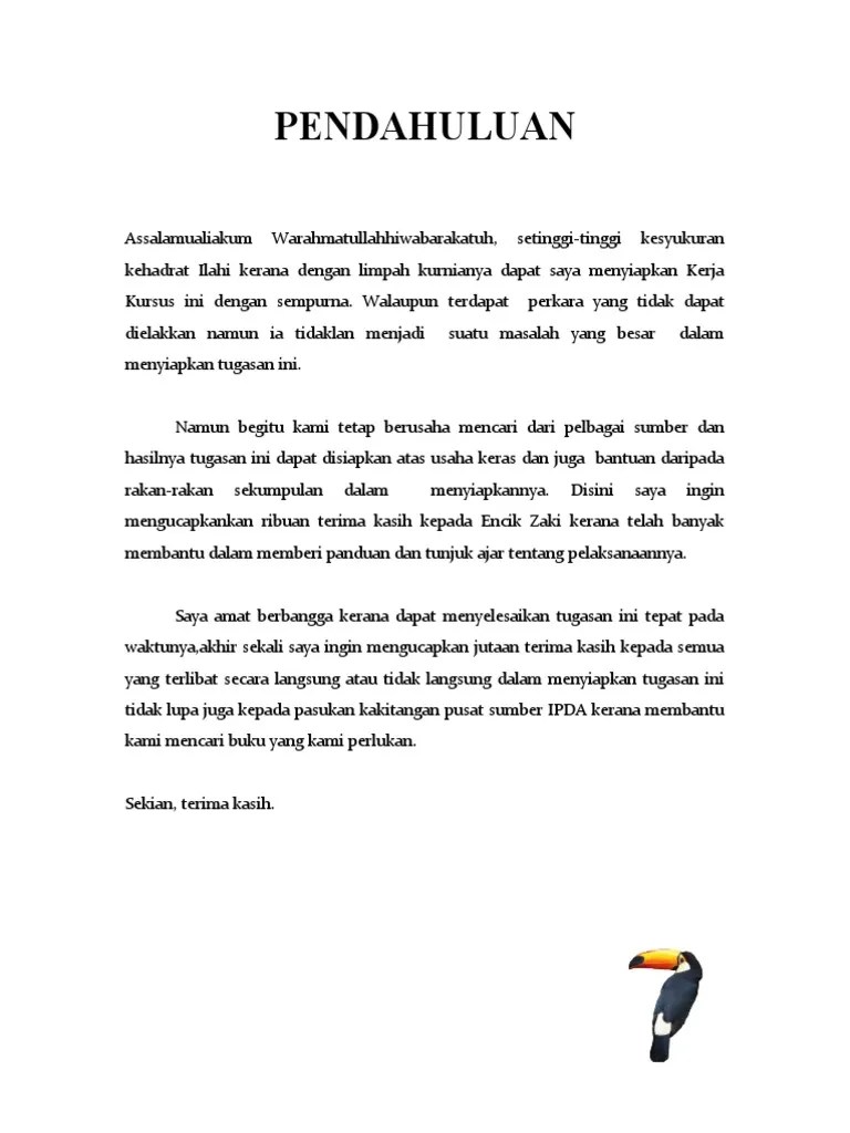 Contoh folio sains tingkatan 2 grasmi. Contoh Pengenalan Pdf