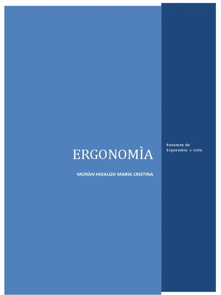 ERGONOMIA | Descargar Gratis PDF | Factores Humanos Y Ergonomía | Diseño