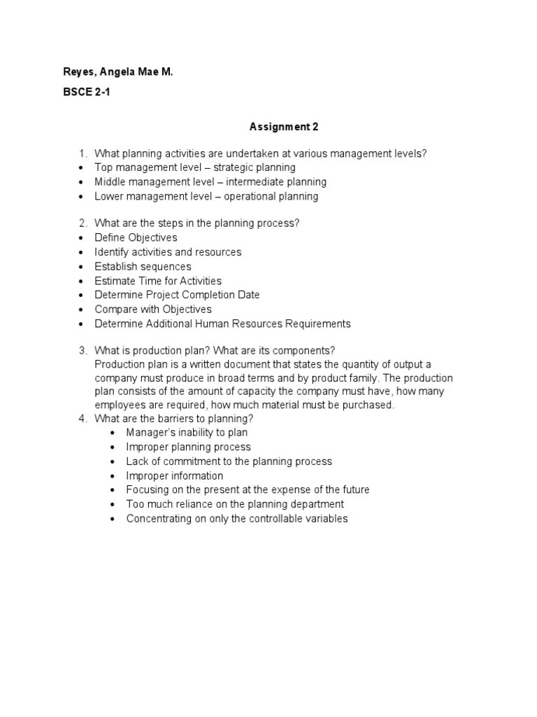 Engineering Management Assignment | PDF