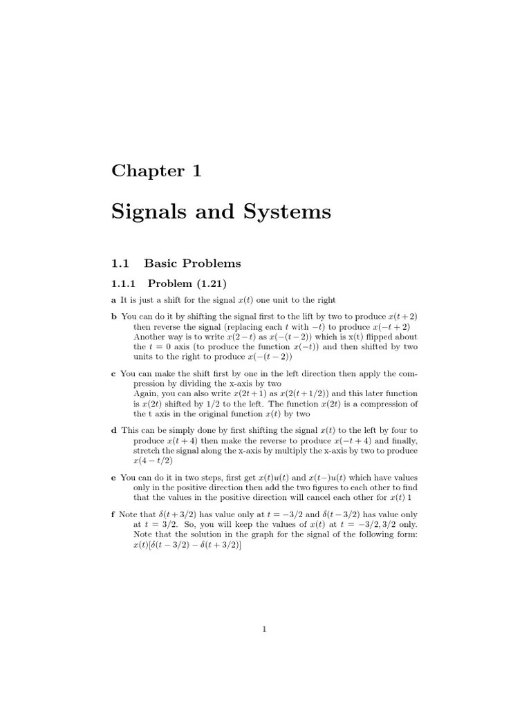 Signals And Systems HW Solutions Fall 2015 Chapters 1-4 | PDF | Theoretical Computer Science ...