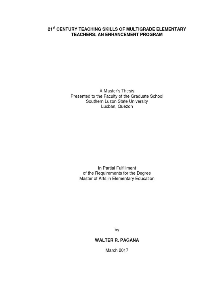 21st Century Teaching Skills Of Multigrade Elementary Teachers | PDF | Constructivism ...