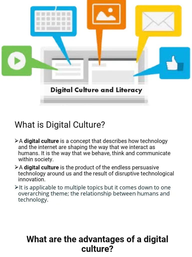 Digital Culture And Literacy | PDF | Social Capital | Social Media