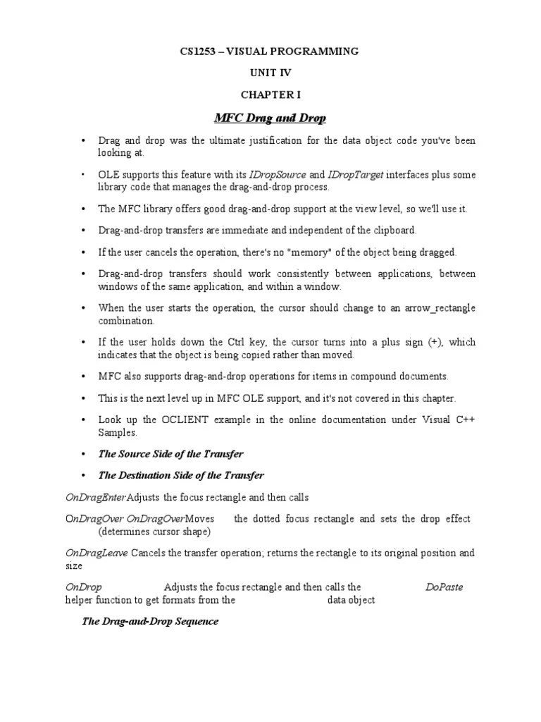 Visual Programming - MFC-OLE-COM Concepts | PDF | Component Object ...