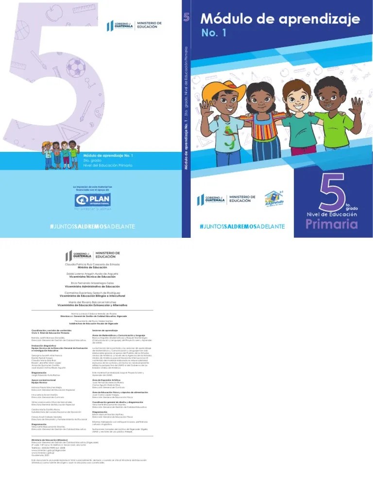 Modulo De Aprendizaje Para Quinto Primaria | PDF | Las Emociones ...